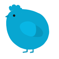 A cerulean chicken