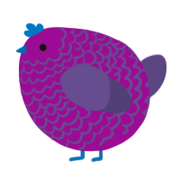 A plum and overcast chicken with a lace pattern