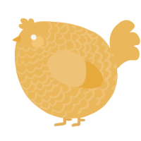 A honey chicken with a lace pattern