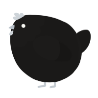 A sable chicken with a head pattern