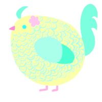 A lemon and mint chicken with a double-lace pattern
