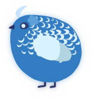A sapphire and gluppy chicken with a half-lace pattern