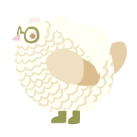 A mist and honey chicken with a lace pattern