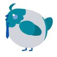 A mist and sea chicken with a head pattern