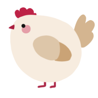 A cream and beige chicken