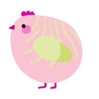 A rose and lemon chicken with a half-bar pattern