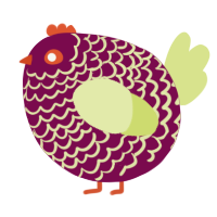 A wine and lemon chicken with a lace pattern