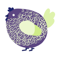 A overcast and apple chicken with a double-lace pattern