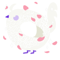 A white chicken with a double-lace pattern