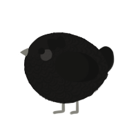 A sable and black chicken with a double-lace pattern