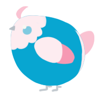A cerulean and rose chicken with a head pattern