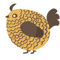 A honey and bark chicken with a lace pattern