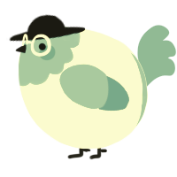 A white and sky chicken with a head pattern