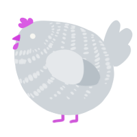 A mist chicken with a bar pattern
