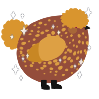 A russet and orange chicken with a speckle pattern