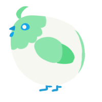 A white and spring chicken with a head pattern