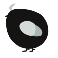 A black and silver chicken