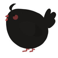 A sable chicken