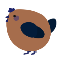 A brown and tumblr chicken