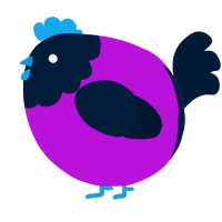A amethyst and tumblr chicken with a head pattern