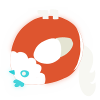 A vermilion and white chicken with a head pattern