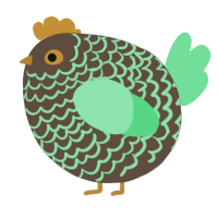 A bark and spring chicken with a lace pattern