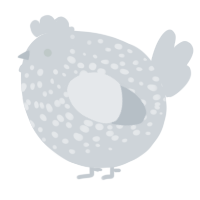 A mist chicken with a speckle pattern