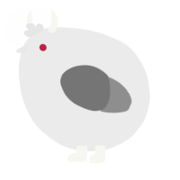 A black and red chicken