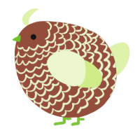 A russet and apple chicken with a lace pattern