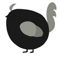 A sable and ash chicken