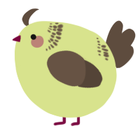 A lemon and bark chicken with a neck-band pattern