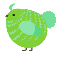 A grass and spring chicken with a bar pattern