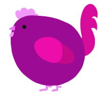 A plum and fuchsia chicken