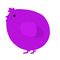 A amethyst chicken