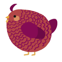 A red and wine chicken with a lace pattern