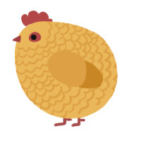 A honey and orange chicken with a lace pattern