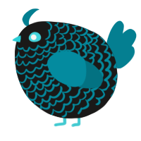 A sable and sea chicken with a lace pattern
