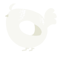 A white chicken with a neck-band pattern
