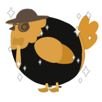 A black and orange chicken with a head pattern