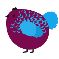 A wine and sky chicken with a half-lace pattern