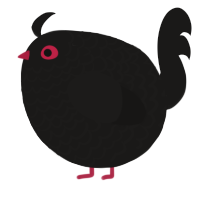 A sable chicken with a lace pattern