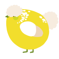 A yellow and cream chicken with a neck-speckle pattern