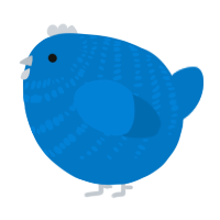 A sapphire chicken with a bar pattern
