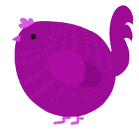 A plum chicken with a bar pattern