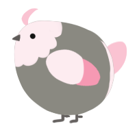 A ash and rose chicken with a head pattern