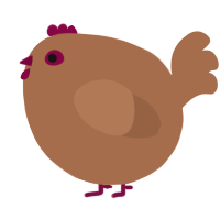 A brown chicken