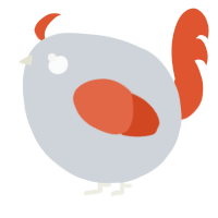 A mist and vermilion chicken