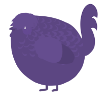 A overcast chicken with a half-lace pattern
