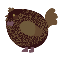 A tumblr and sea chicken with a double-lace pattern