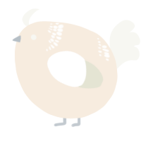 A cream and white chicken with a neck-band pattern